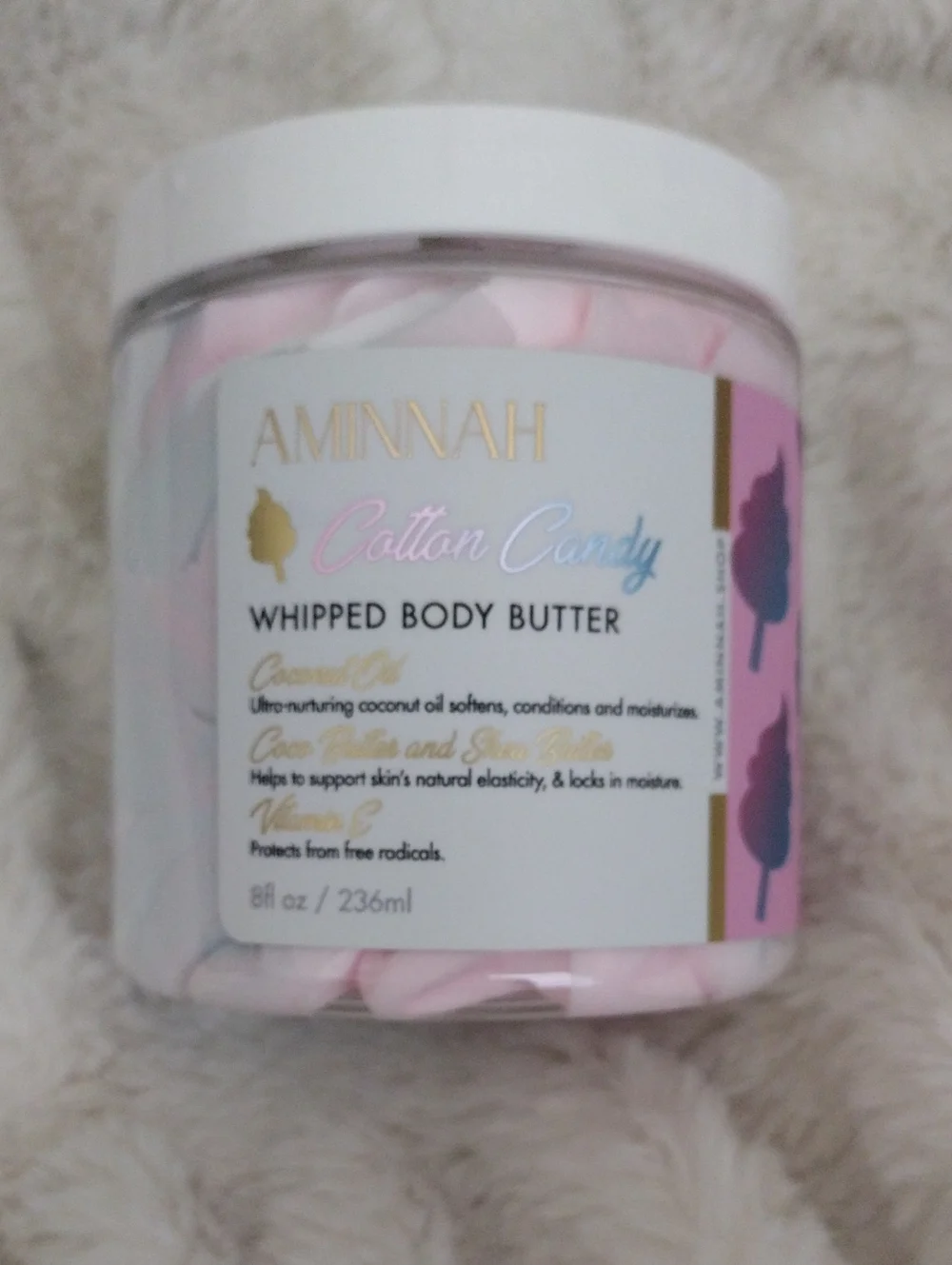 Aminnah Cotton Candy Whipped Body Butter